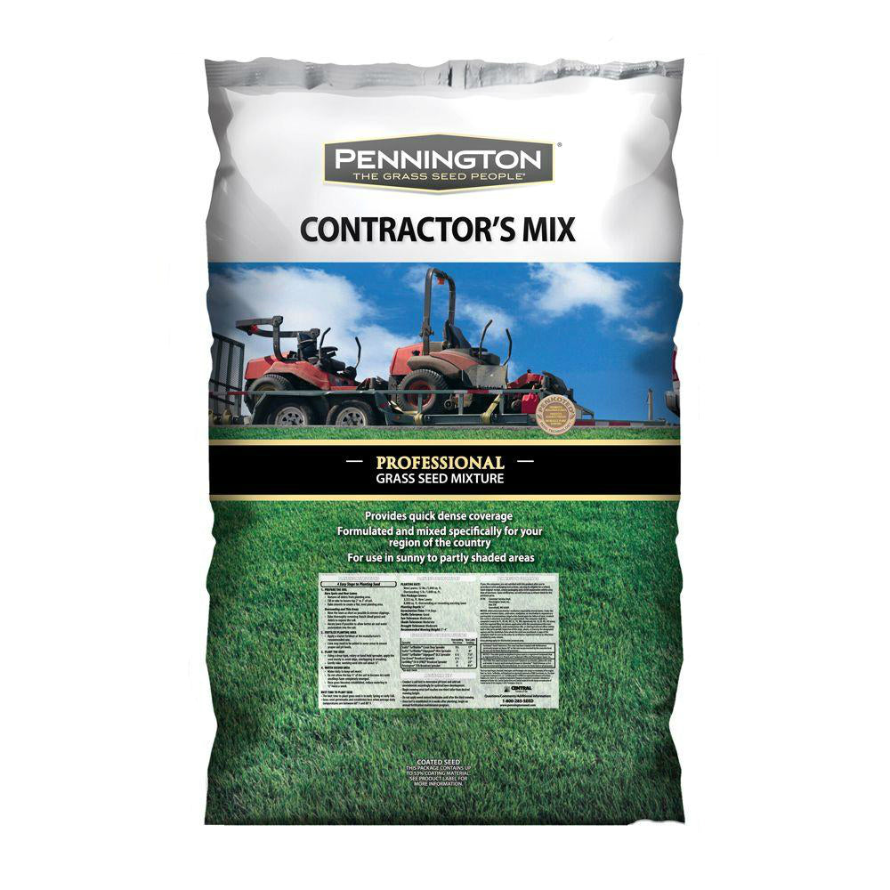 Pennington 100520262 Contractors Mix Pro Grass Seed Mixture, Central, 40 Lb