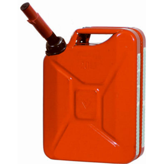 Midwest Can 5810 Portable Metal Jerry Gas Can with Spout Assembly, Red, 5 Gallon