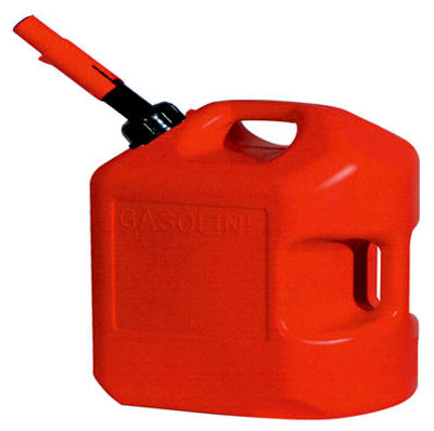 Midwest Can 6610 Portable High Density Polyethylene Gas Can, Red, 5 Gallon
