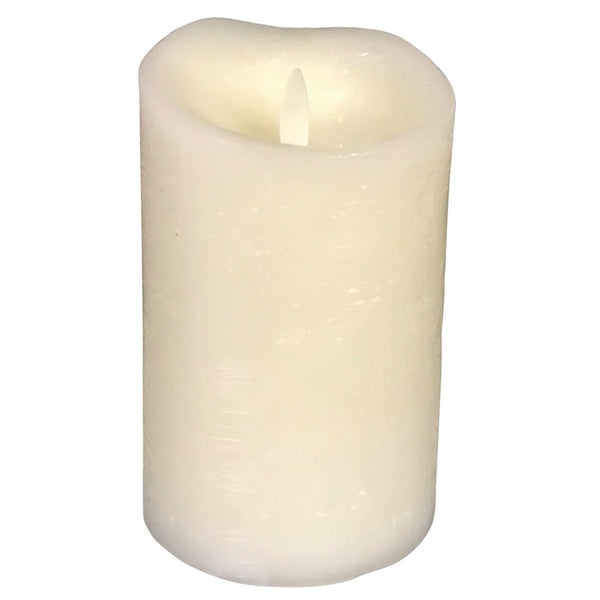 Santas Forest 25301 Christmas Dust-Free Vanilla Scented Candle, Ivory, 5-1/2"