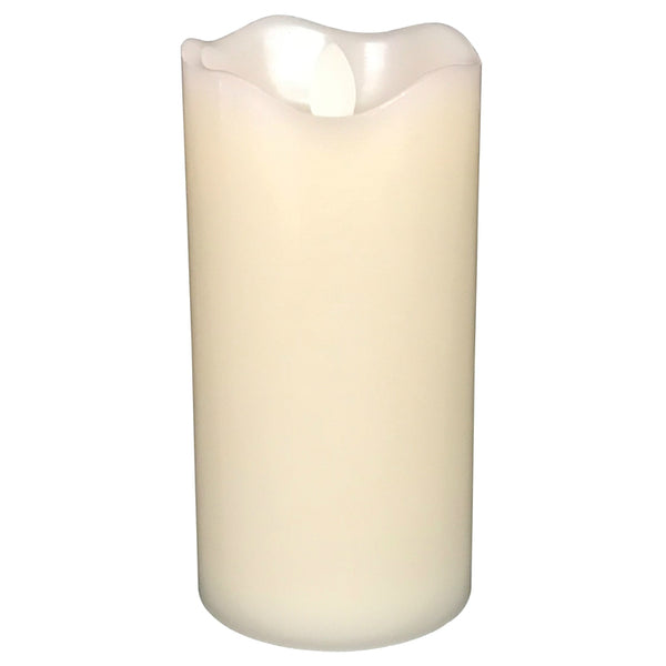 Santas Forest 25313 Christmas Dust-Free Plastic Candle, White, 7"