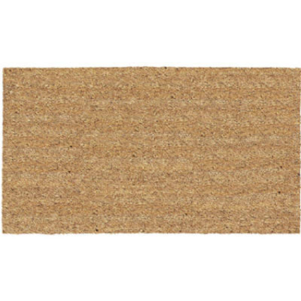 Bacova 14109P6 Blank Coir Mat with Vinyl Backing, Natural Tan, 24" x 36"