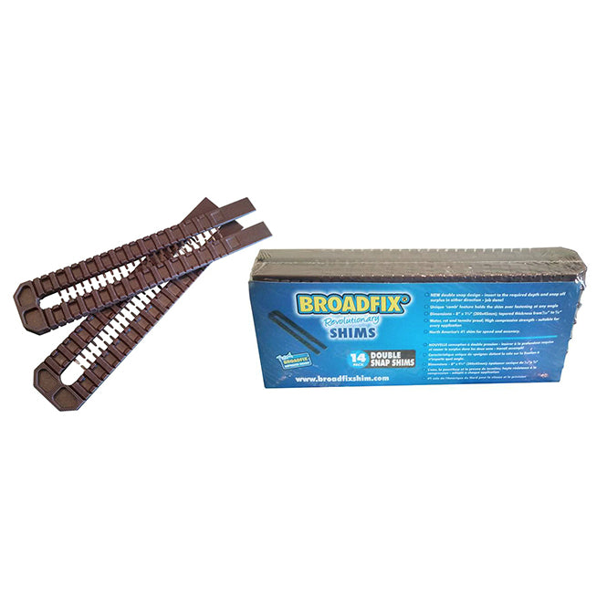 Broadfix SW14SW-US Double Snap Plastic Wedge Shim, 14-Pieces