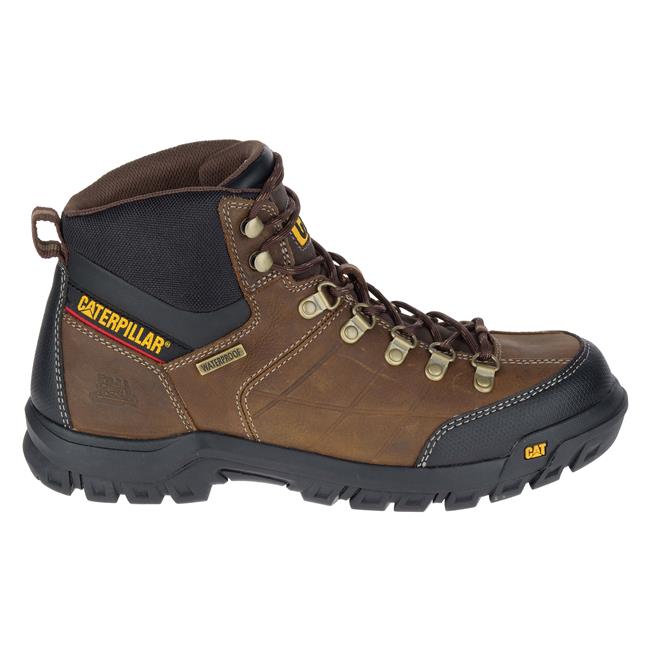CAT P74128-9.0W Men's Soft-Toe Threshold Waterproof Work Boot, Brown, 9 Wide
