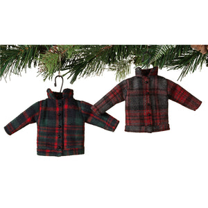 Gerson 2305260 Winter Coat On Hanger Ornament, 7-3/4"