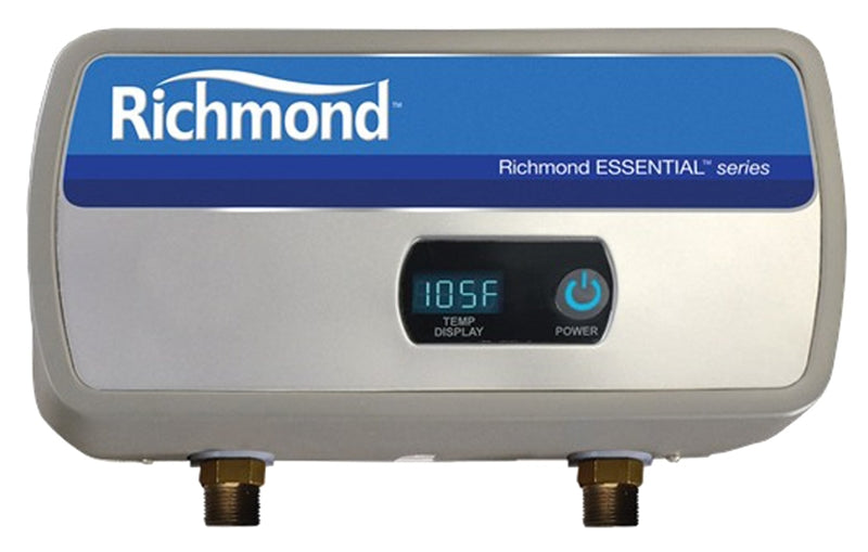 Richmond RMTEX-04 Essential Tankless Electric Water Heater, 1/2" NPT, 0.9 GPM