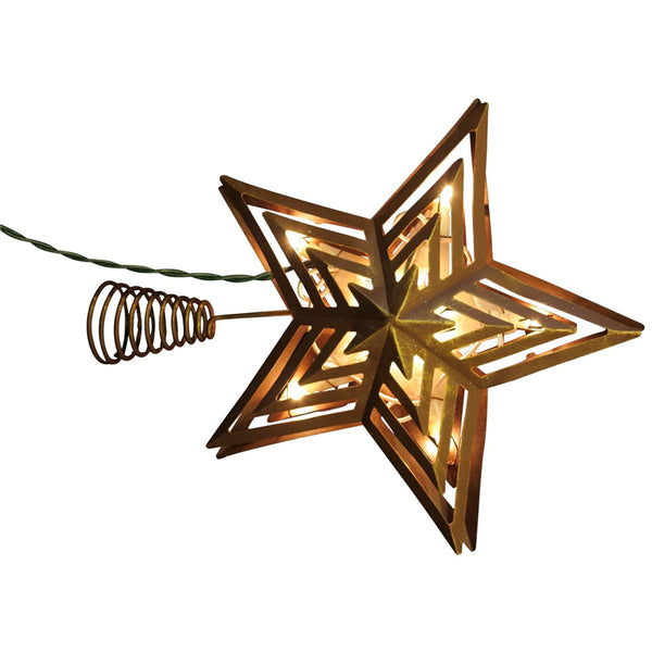 Santas Forest 19351 Christmas Pre-Lit 5P Star Light, Bronze, 12"