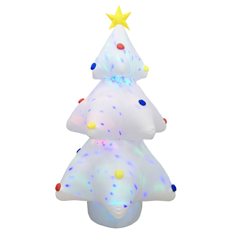 Santas Forest 90327 Inflatable Christmas Tree, White, 6'