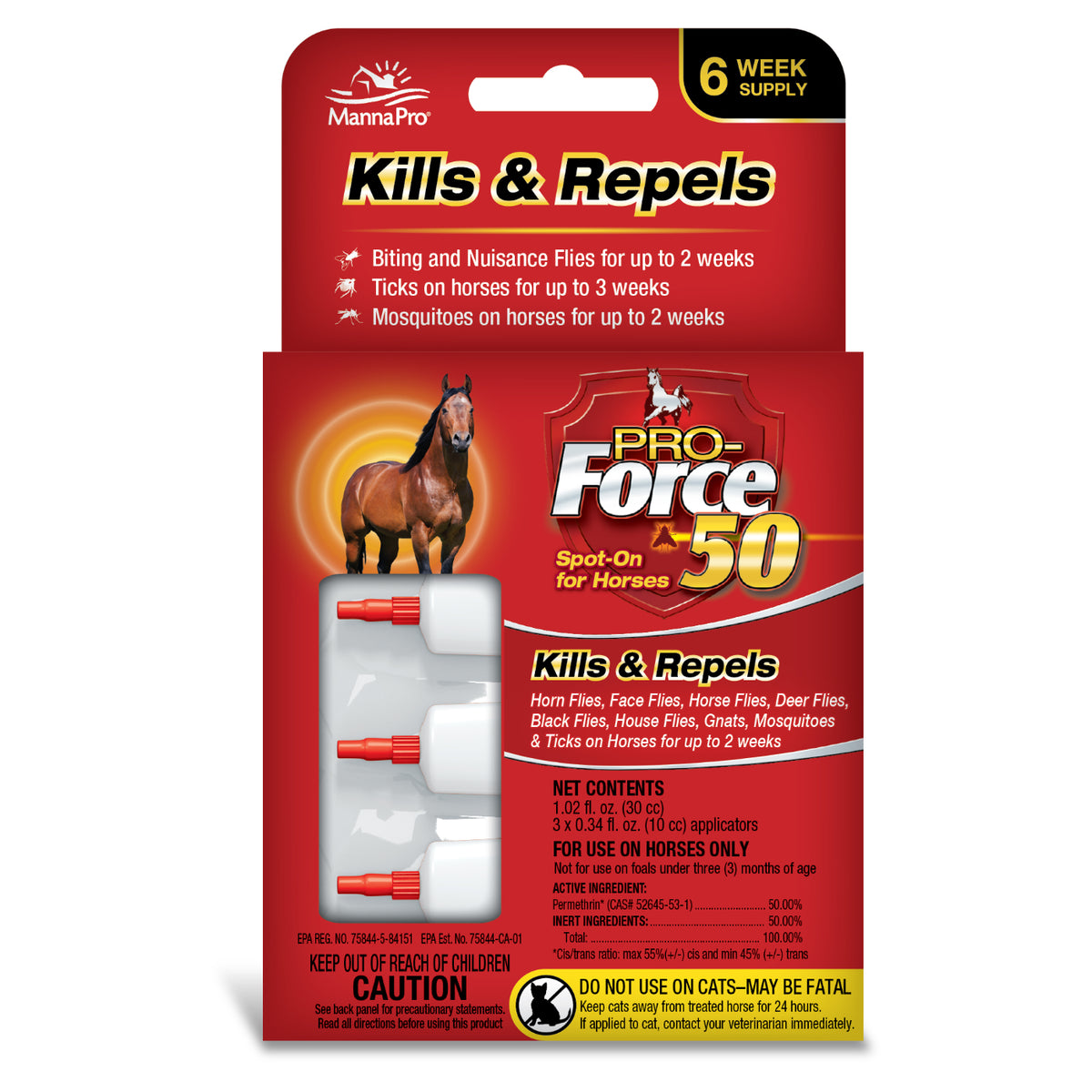 Manna Pro 1030098 Pro-Force 50 Spot On for Pest Control, 3 Pack