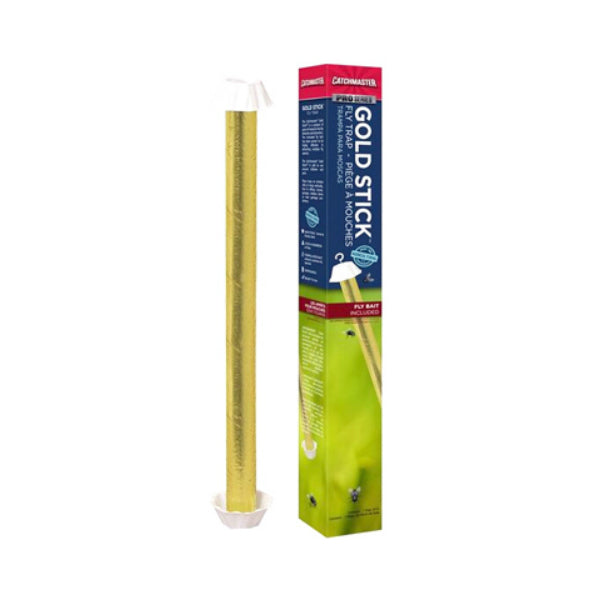 Catchmaster 963-12 Gold Stick Fly Trap with Non-Toxic Bait, 24"