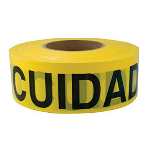 CH Hanson 16002 Expanding Yellow CAUTION Tape, 2 Mil, 1000'