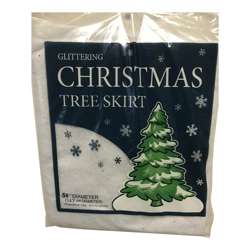 Santas Forest 81420 Glittering Christmas Tree Skirt, 58" Diameter