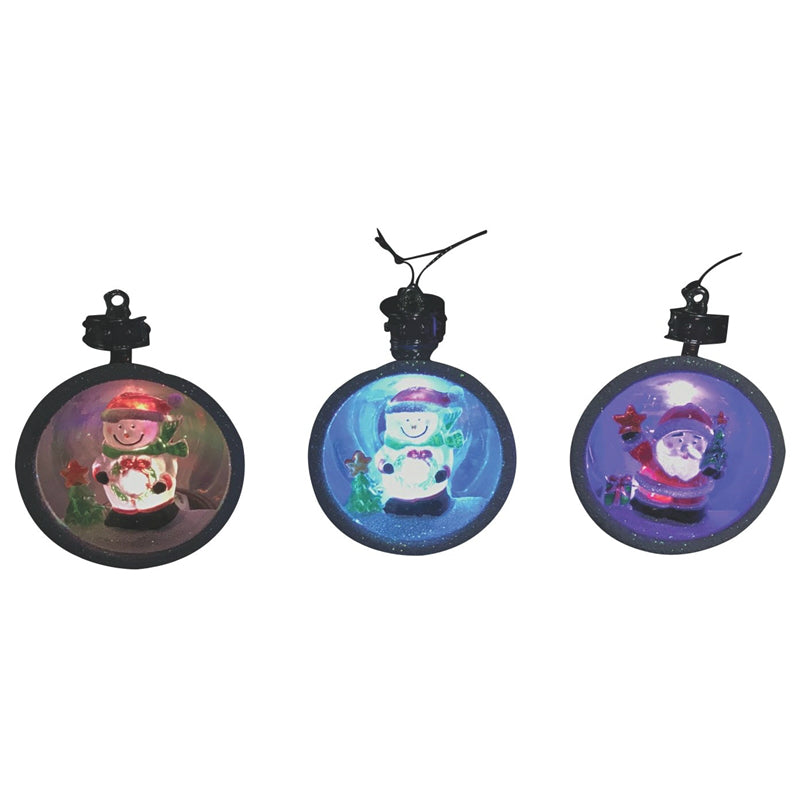 Santas Forest 21327 Mini Assorted LED PDQ Ornaments, 3"