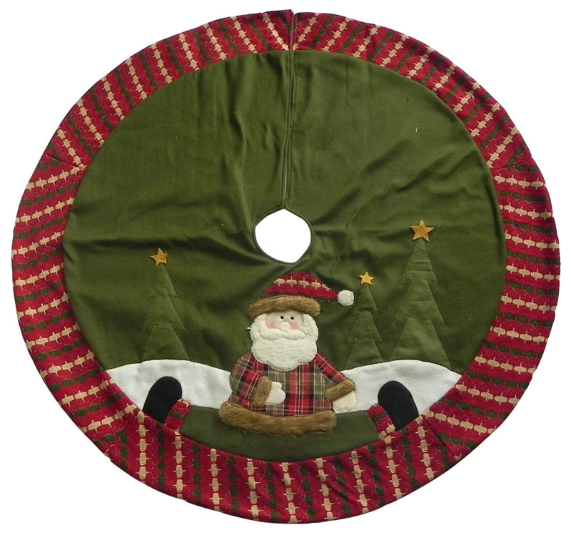 Santas Forest 49331 Christmas Country Santa Tree Skirt, 42" Diameter