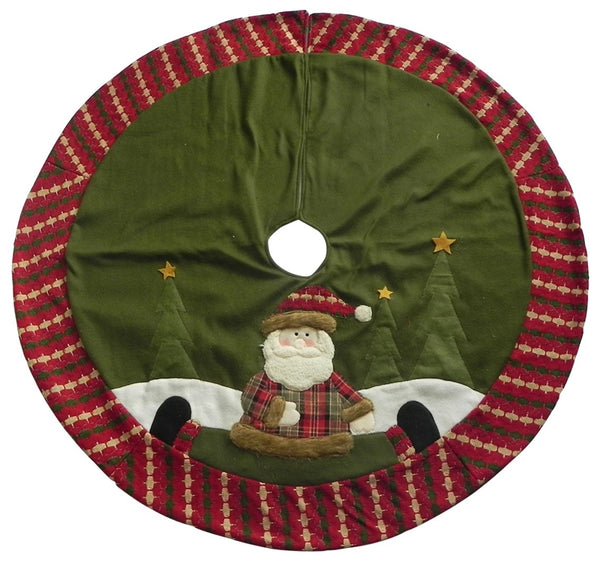 Santas Forest 49331 Christmas Country Santa Tree Skirt, 42" Diameter