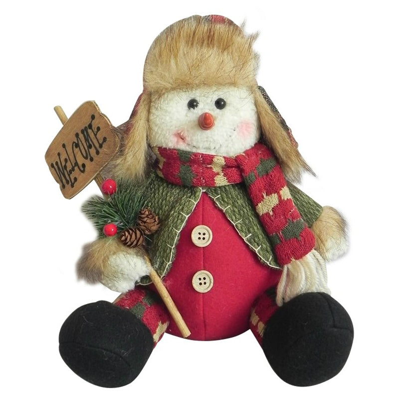 Santas Forest 49321 Christmas Country Snowman, 15"