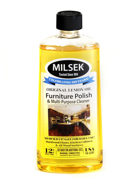 Milsek LM-6 Original Lemon Oil Furniture Polish & Multi-Purpose Cleaner, 12 Oz