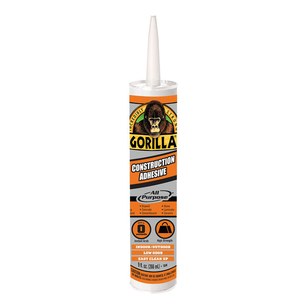 Gorilla 8005202 All-Purpose Construction Adhesive, 9 Oz