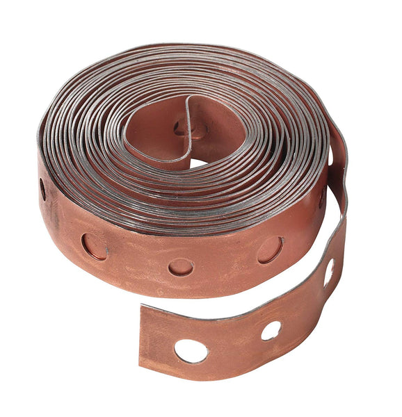 Oatey 33918 Copper Plated Steel Hanger Strap, 24-Gauge, 3/4" x 10'