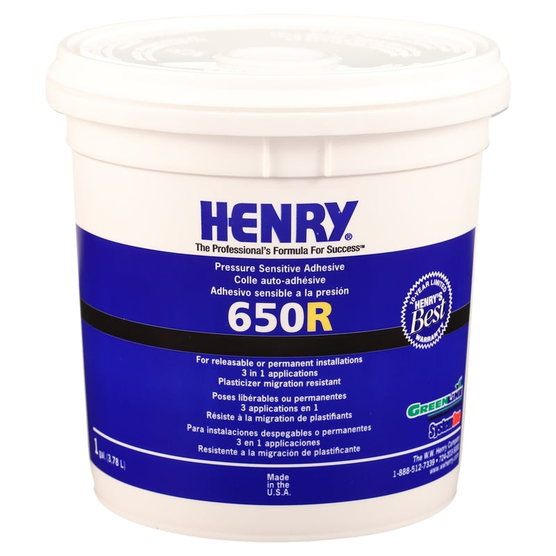 Henry 12849 Releasable Bond 650-R Pressure Sensitive Adhesive, 1 Gallon