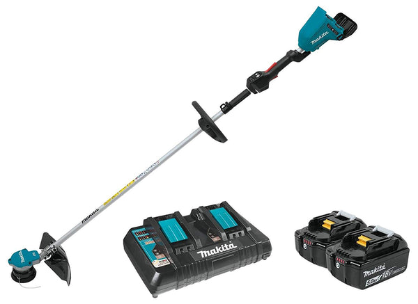 Makita XRU09PT Lithium‑Ion 18V LXT Brushless Cordless String Trimmer Kit, 5 Ah