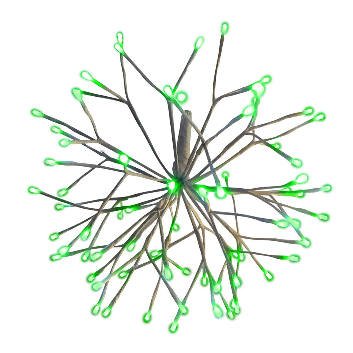 Holiday Bright LED3D16STLCLGR LED 3D Starlight Cluster with 72 Green Lights, 16"