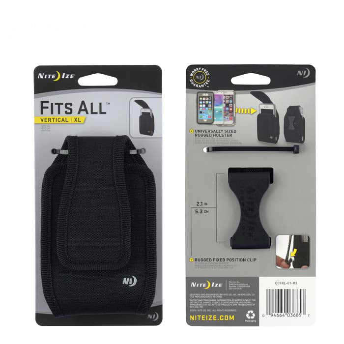 Nite Ize CCFXL-01-R3 Fits All Vertical Phone Case, Black, XL Toolbox Supply Nite Ize CCFXL-01-R3 Fits All Vertical Phone Case, Black, XL Toolbox Supply
