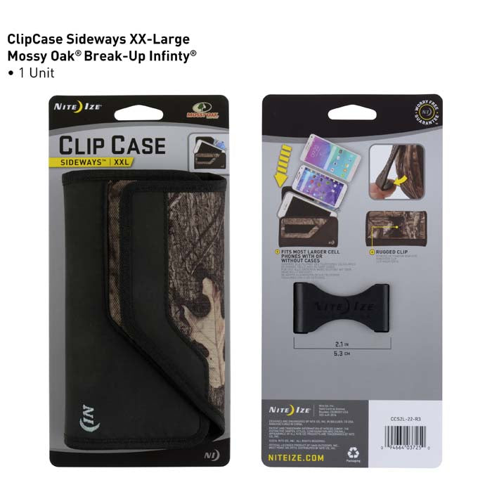 Nite Ize CCS2L-22-R3 Clip Case Sideways Universal Rugged Holsters, Mossy Oak,XXL