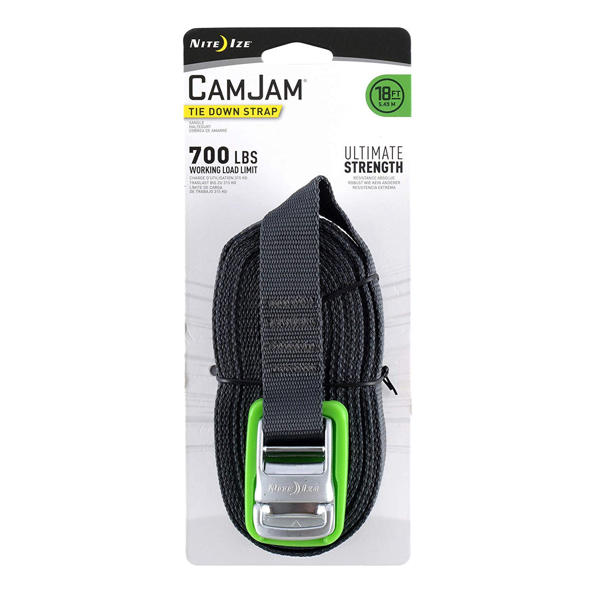 Nite Ize CJWR18-09-R6 CamJam Tie Down Straps, 18'