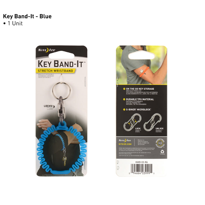 Nite Ize KWB-03-R6 Key Band-It Stretch Wristband, Blue