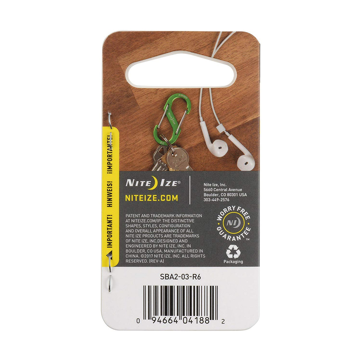Nite Ize SBA2-03-R6 S-Biner Aluminum Dual Carabiner, Blue, #2