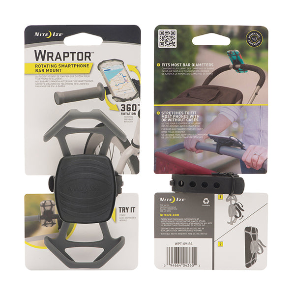 Nite Ize WPT-09-R3 Wraptor Rotating Smartphone Bar Mount