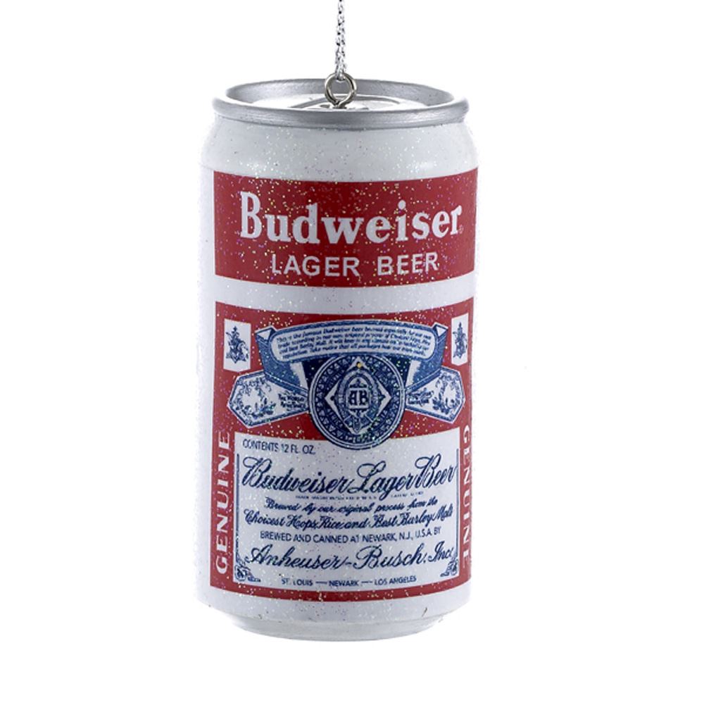 Kurt Adler AB1140 Christmas Budweiser Vintage Can Ornament, 3"