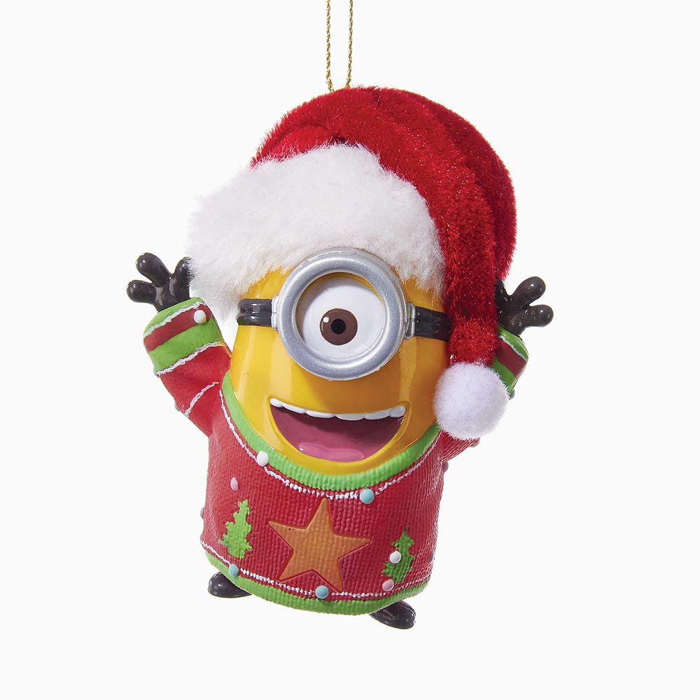 Kurt Adler DE1164 Christmas Despicable Me Minion Lights/Sound Ornamentsw/Battery