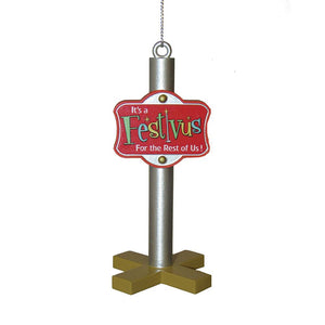 Kurt Adler FV1171 Christmas Festivus Pole Ornament, Plastic, 3.5" Tall