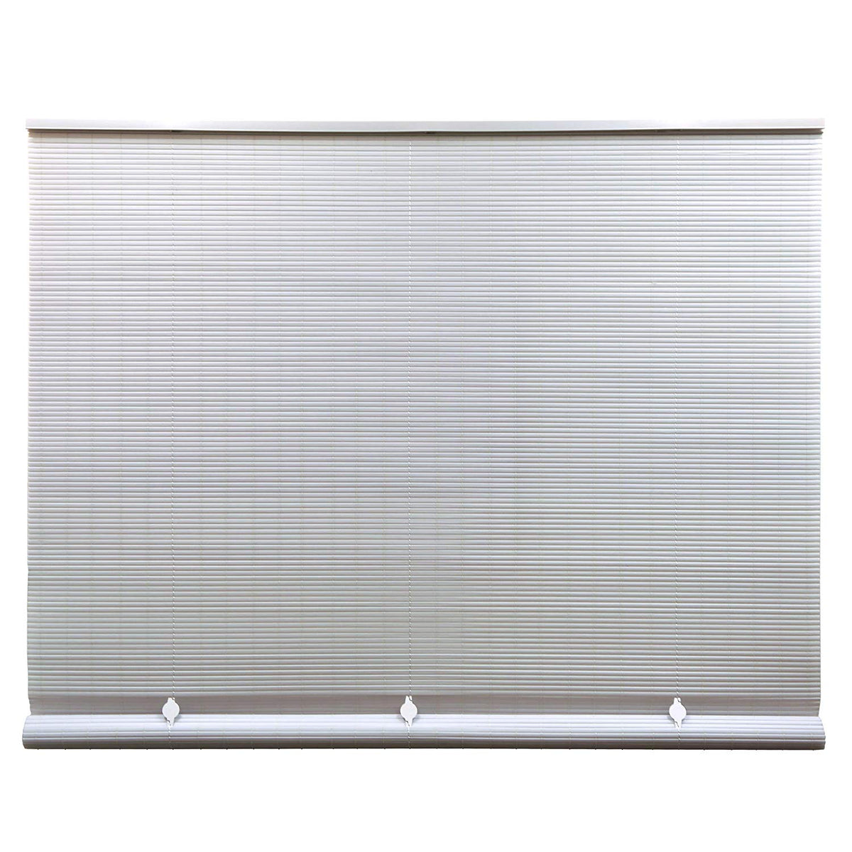 Lewis Hyman 3320146 Cord Free 1/4" Oval Roll Up Blind PVC Shade, White, 48"x72"