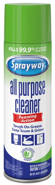 Sprayway SW5002R Foaming Action All Purpose Cleaner, Clean Fresh Scent, 19 Oz