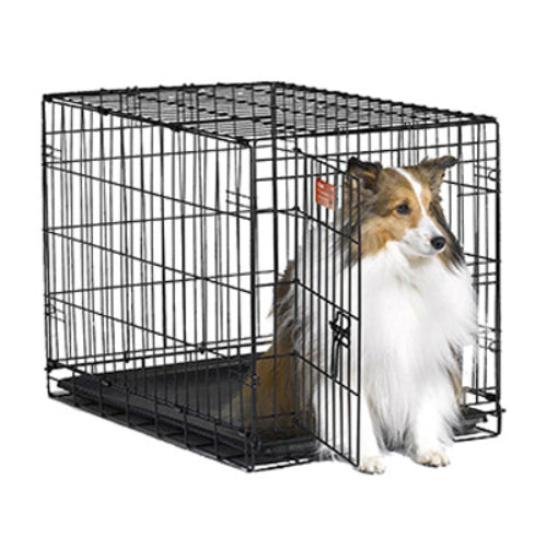 Pet Expert PE-830 Single Door Home Training Folding Dog Crate, 30"