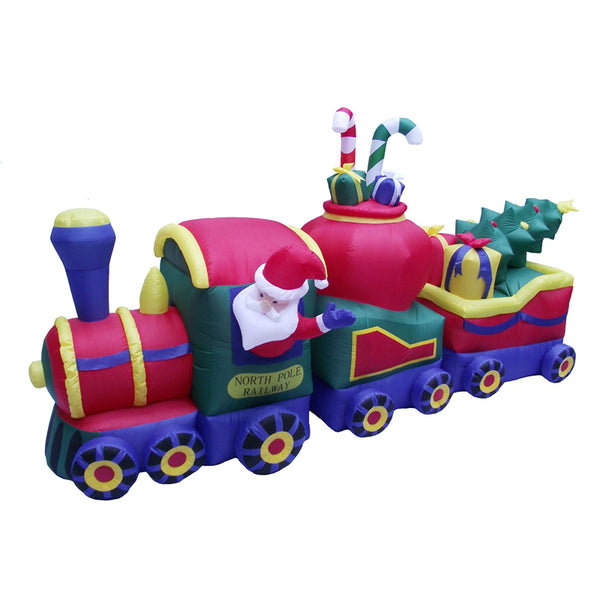 Santas Forest 90359 Inflatable Christmas Train, 12'