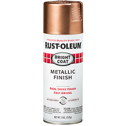 Rust-Oleum 344733 Stops Rust Bright Coat Metallic Finish Spray Paint 11 Oz, Rose Gold