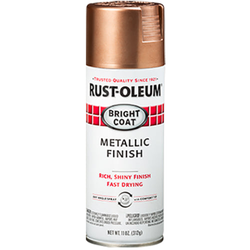 Rust-Oleum 344733 Stops Rust Bright Coat Metallic Finish Spray Paint 11 Oz, Rose Gold