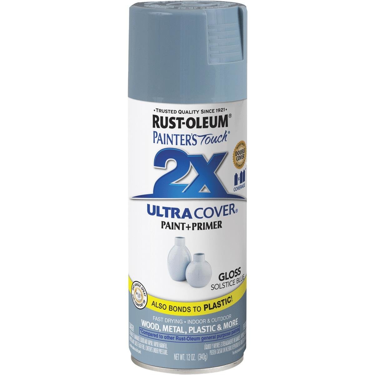 Rust-Oleum 342060 Painters Touch 2X Ultra Cover Spray 12 Oz, Gloss Solstice Blue