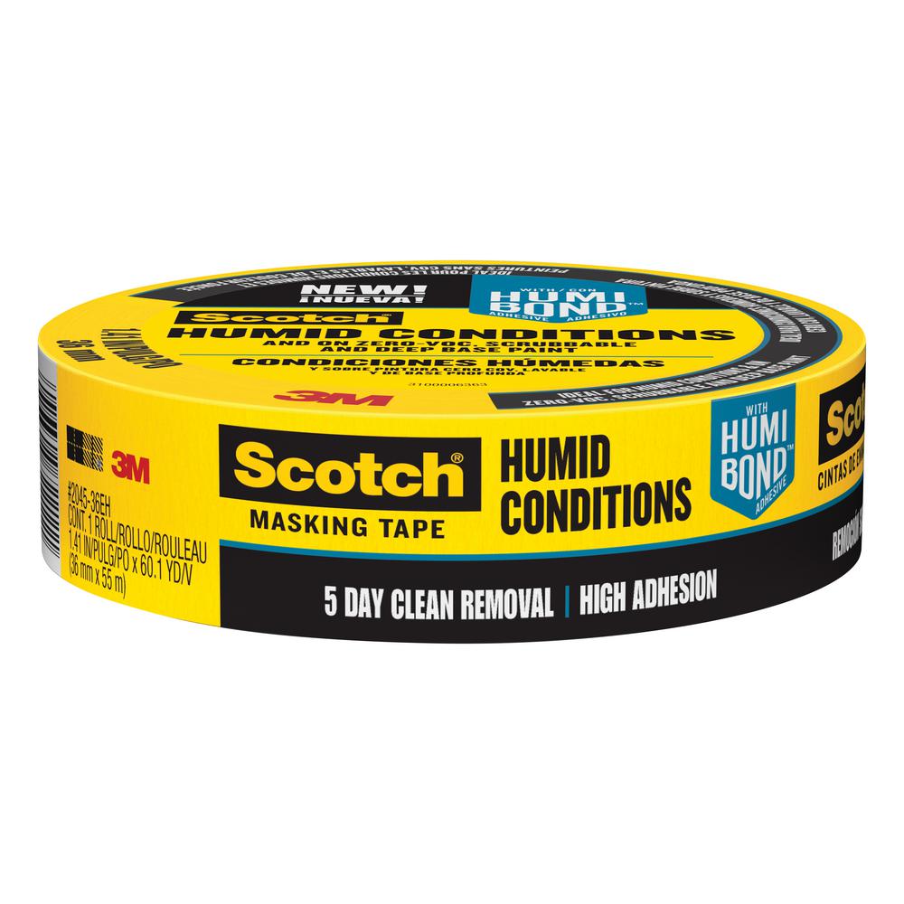 Scotch 2045-36E Masking Tape with Humi Bond Adhesive, 1.41" x 60.1 Yard