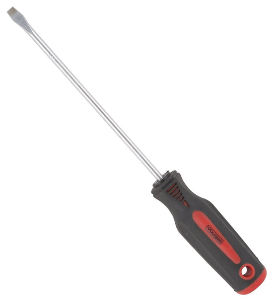 Vulcan MC-SD04 Slotted Screwdriver with Magnetic Tip, Satin Chrome, 3/16" x 6"