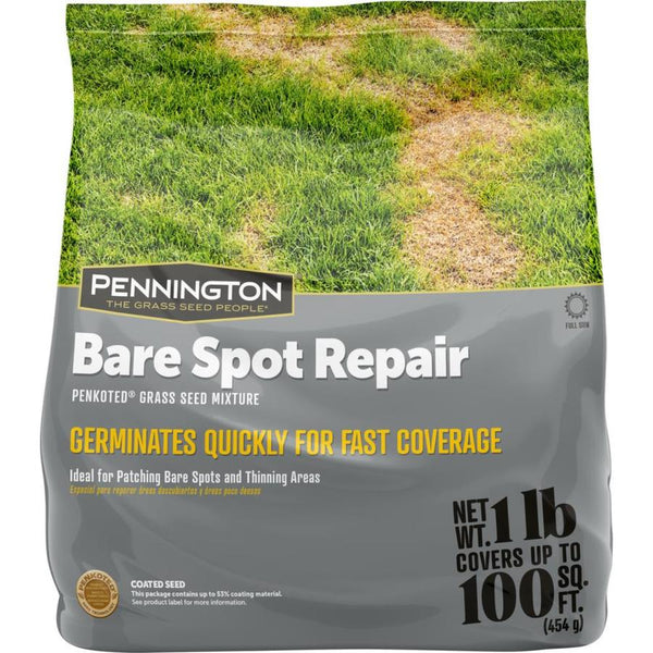 Pennington 100536812 Bare Spot Repair Penkoted Grass Seed Mixture, 1 Lb