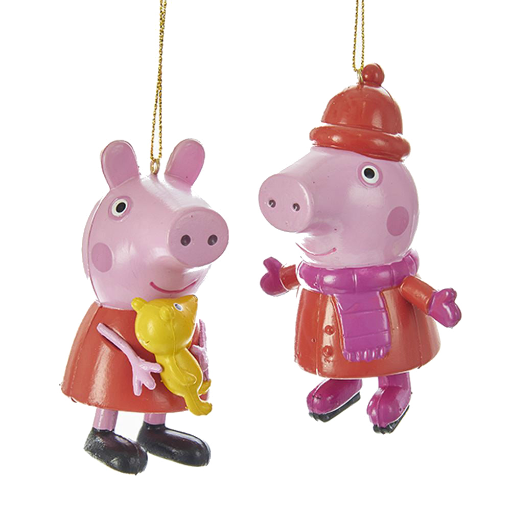 Kurt Adler PA1161  Peppa Pig™ Blow Mold Christmas Ornaments, Assorted