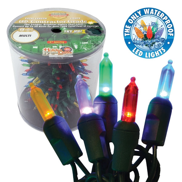 Holiday Bright LED-T5R150-MU Christmas Commercial T5 LED 150-Light Reel, Multi
