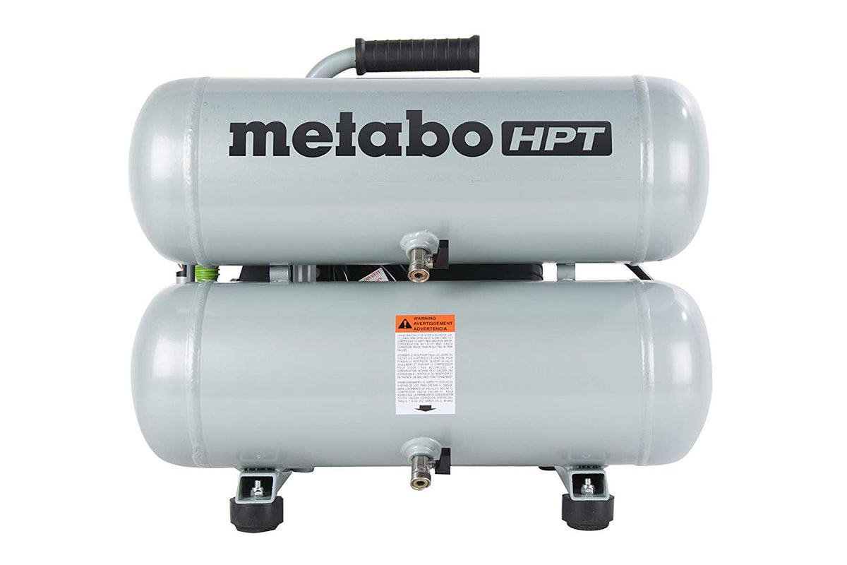 Metabo HPT EC99SM Portable Electric Twin Stack Air Compressor, 4 Gal, 135 PSI