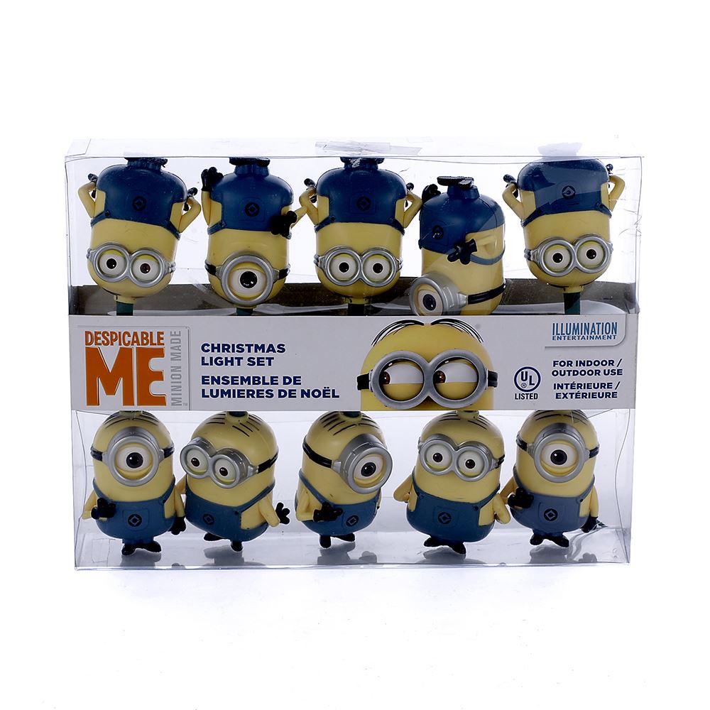 Kurt Adler DE9141 Despicable Me Minions Christmas 10-Light Set, 12'