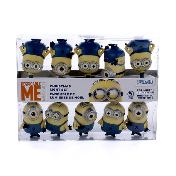 Kurt Adler DE9141 Despicable Me Minions Christmas 10-Light Set, 12'